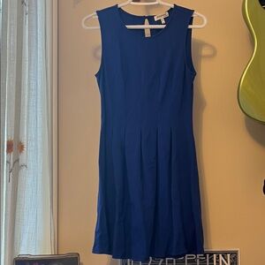 Monteau royal blue pleated mini dress